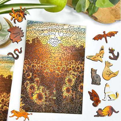 Obrázok z Drevené puzzle s nepravidelnými tvarmi  - polárna žiara