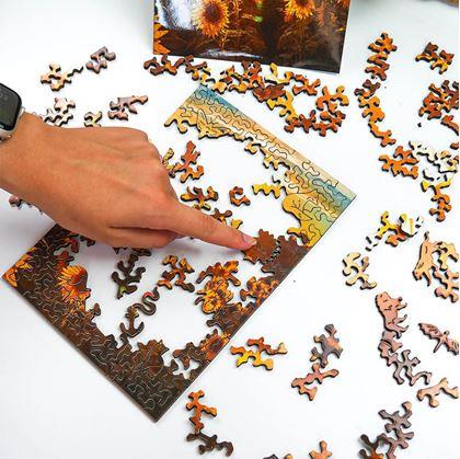 Obrázok z Drevené puzzle s nepravidelnými tvarmi  - polárna žiara