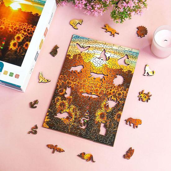 Obrázok z Drevené puzzle s nepravidelnými tvarmi  - polárna žiara