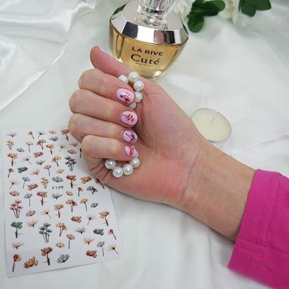 Obrázok z Sada samolepiek na nechty - 79 ks lúčne kvety