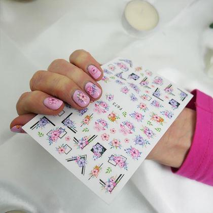 Obrázok z Sada samolepiek na nechty - 71 ks kvety