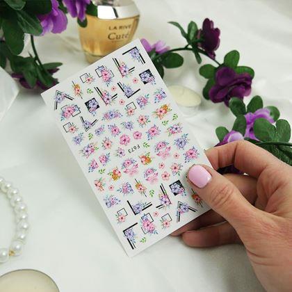 Obrázok z Sada samolepiek na nechty - 71 ks kvety