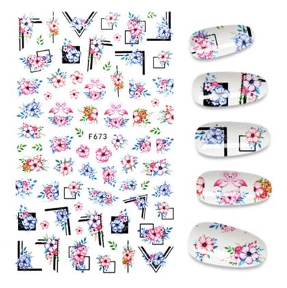 Obrázok z Sada samolepiek na nechty - 71 ks kvety