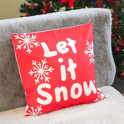 Obrázok z Vianočný poťah na vankúšik 40x40 cm  -  Let it snow