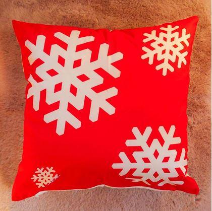 Obrázok z Vianočný poťah na vankúšik 40x40 cm  -  snehové vločky