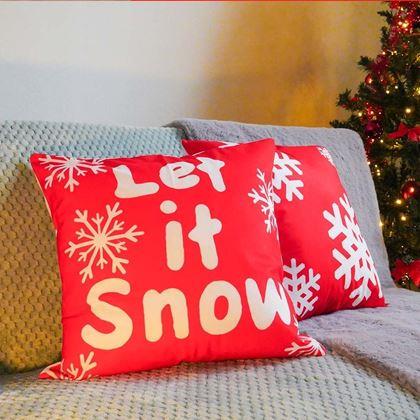Obrázok z Vianočný poťah na vankúšik 40x40 cm  -  Let it snow