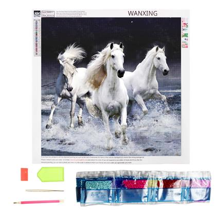 Obrázok z Diamantové maľovanie basic  -  koníky