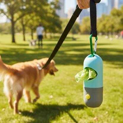 Obrázok Zásobník s vreckami na psie exkrementy s osvetlením