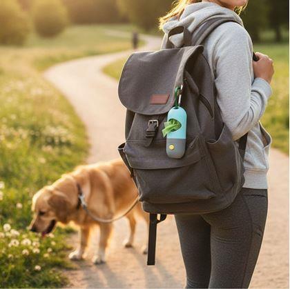 Obrázok z Zásobník s vreckami na psie exkrementy s osvetlením