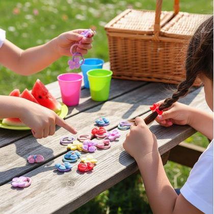 Obrázok z Detské gumičky do vlasov 10 ks  -  mašličky