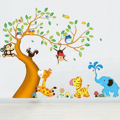 Obrázok z Detské samolepky na stenu - zvieratká