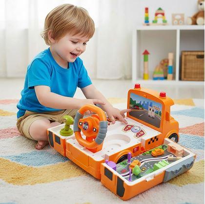 Obrázok z Interaktívny rozkladací autobus s volantom