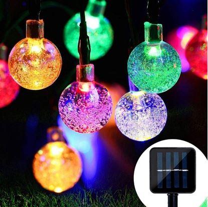 Obrázok Dekoratívne solárne farebné osvetlenie 30 žiaroviek 4,4 m