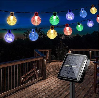 Obrázok z Dekoratívne solárne farebné osvetlenie 30 žiaroviek 4,4 m
