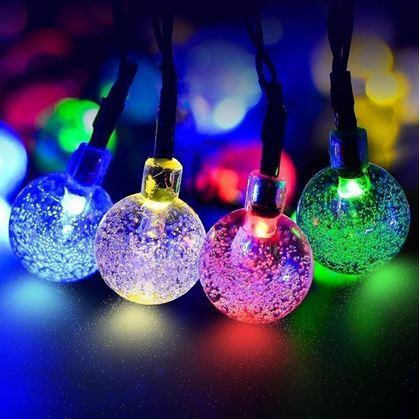Obrázok z Dekoratívne solárne farebné osvetlenie 30 žiaroviek 4,4 m