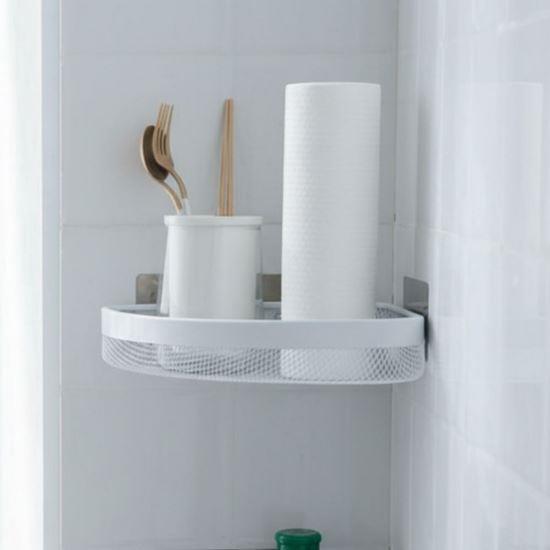 Obrázok z Kovová nalepovacia rohová polička