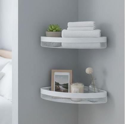 Obrázok z Kovová nalepovacia rohová polička