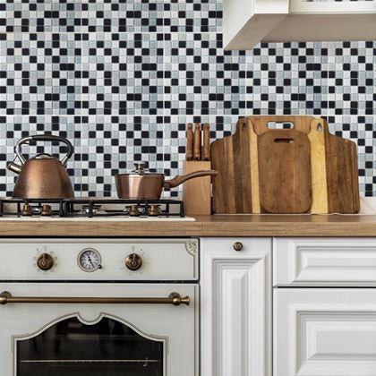 Obrázok z Mozaika na mriežke  -  čiernobiela