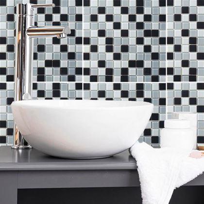 Obrázok z Mozaika na mriežke  -  čiernobiela