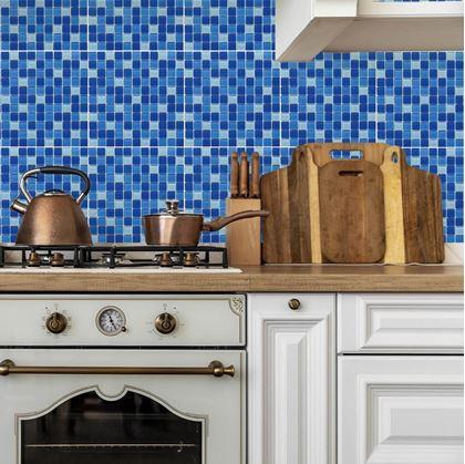 Obrázok z Mozaika na mriežke  -  mix modrá