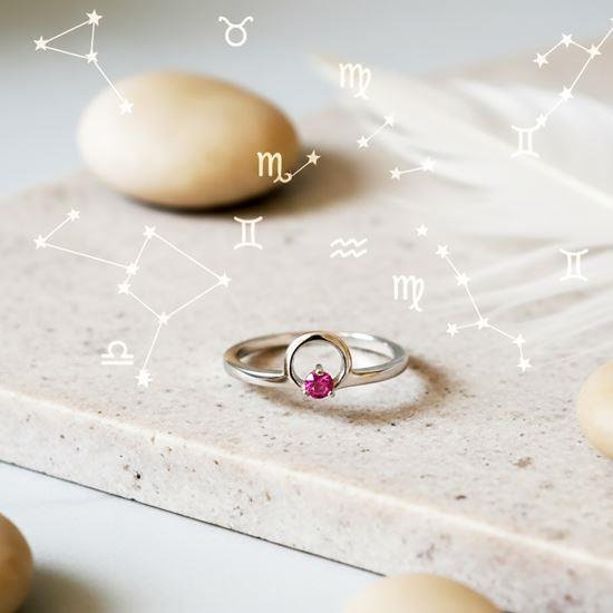 Obrázok z Nastaviteľný prstienok znamenia - váhy
