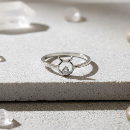 Obrázok z Nastaviteľný prstienok znamenia - býk