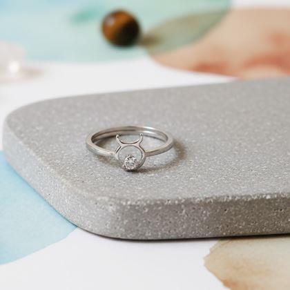 Obrázok z Nastaviteľný prstienok znamenia - býk