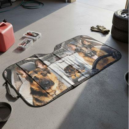 Obrázok z Protislnečná clona do auta s prísavkami - psy