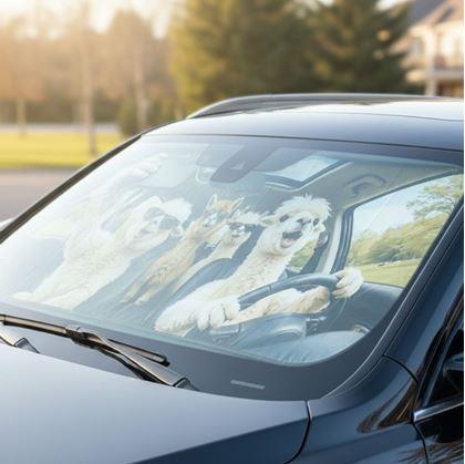 Obrázok z Protislnečná clona do auta s prísavkami - lamy