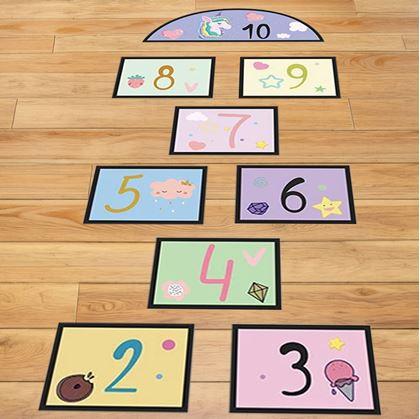 Obrázok z Nálepky na podlahu - skákací panák