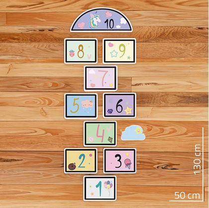 Obrázok z Nálepky na podlahu - skákací panák