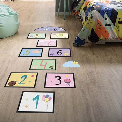 Obrázok z Nálepky na podlahu - skákací panák