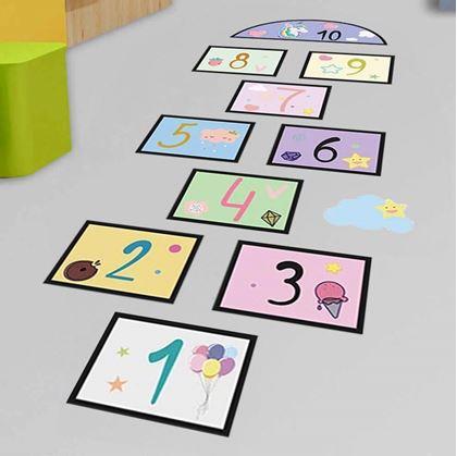 Obrázok z Nálepky na podlahu - skákací panák