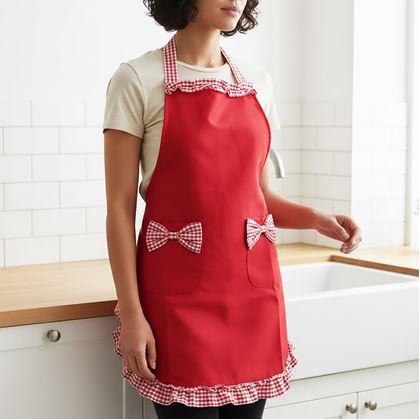 Obrázok z Retro zástera na varenie  -  červená