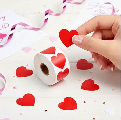 Obrázok z Samolepky srdiečka - 500 ks