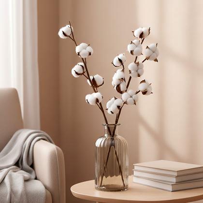 Obrázok z Umelá vetvička bavlníka 50 cm