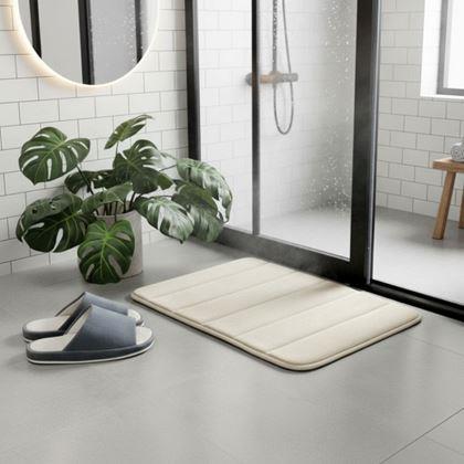 Obrázok z Protišmyková kúpeľňová predložka 40 x 60 cm - béžová