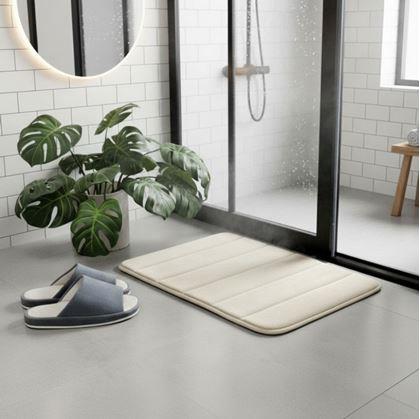 Obrázok z Protišmyková kúpeľňová predložka 40 x 60 cm - béžová