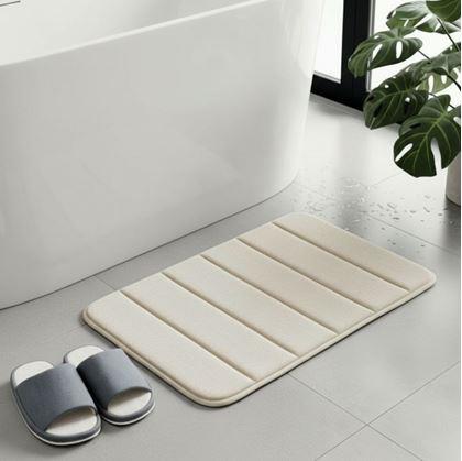 Obrázok z Protišmyková kúpeľňová predložka 40 x 60 cm - béžová