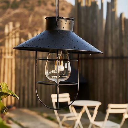 Obrázok Solárna závesná retro lampa na záhradu