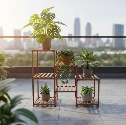 Obrázok z Drevený stojan na kvety