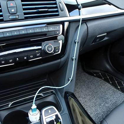 Obrázok z 5 ks Nalepovacie držiaky na káble - čierny