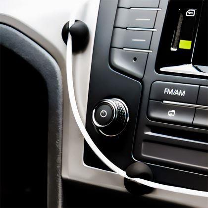 Obrázok z 5 ks Nalepovacie držiaky na káble - čierny