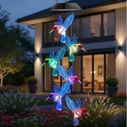 Obrázok z Solárna závesná dekorácia - lietajúce kolibríky