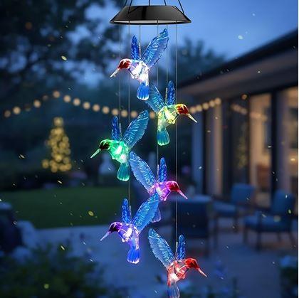 Obrázok z Solárna závesná dekorácia - lietajúce kolibríky