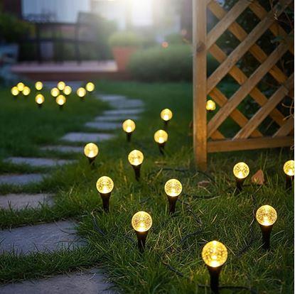 Obrázok Solárne bublinkové svietidlá do zeme 10 ks