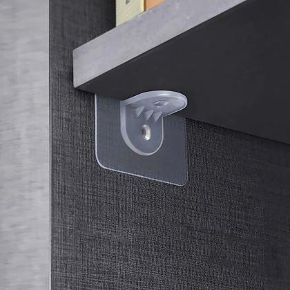 Obrázok z Nalepovací držiak na poličku 10 ks