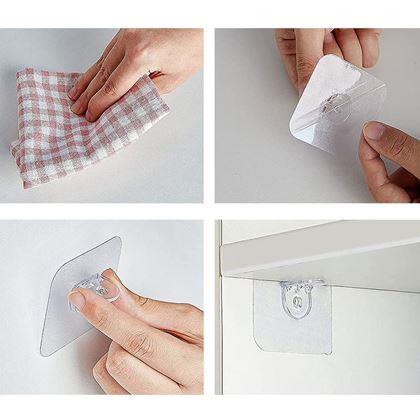 Obrázok z Nalepovací držiak na poličku 10 ks