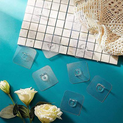 Obrázok z Nalepovací držiak na poličku 10 ks