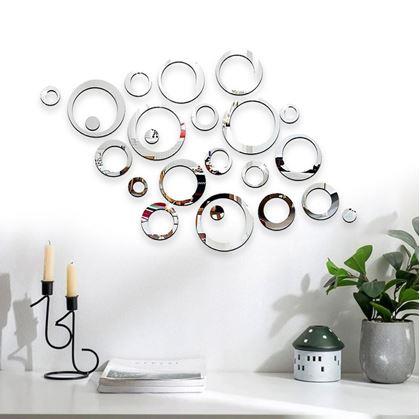 Obrázok z Nálepky na stenu/zrkadlo - kruhy